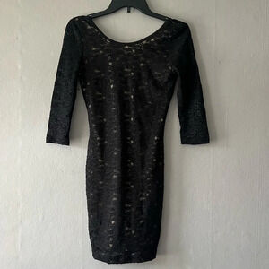 Windsor Black Lace Backless Dress Size 8